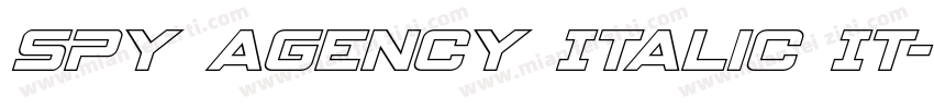 Spy Agency Italic It字体转换